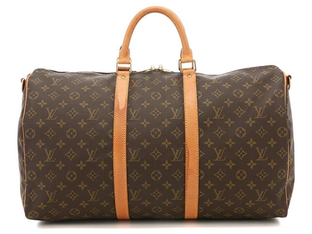 Louis Vuitton Monogram Boston Bag Bandoulire Keepall Brown